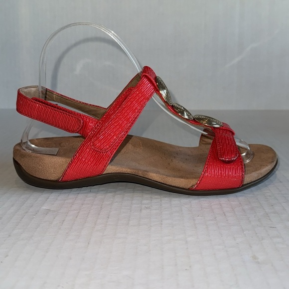 Vionic Farra Red Double Strap Sandals - Picture 8 of 12